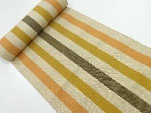 アンティーク　縞織出し八寸帯地反物